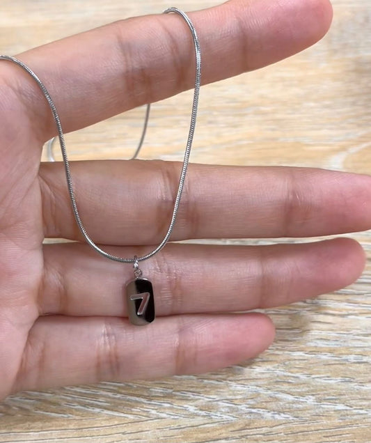 Number 7 pendant Necklace